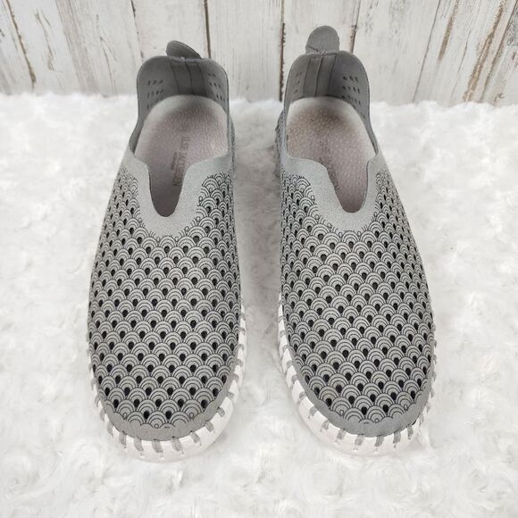 Ilse Jacobsen Tulip Perforated Gray Sneakers Size Euro 38 US 7.5-8 - Picture 8 of 10